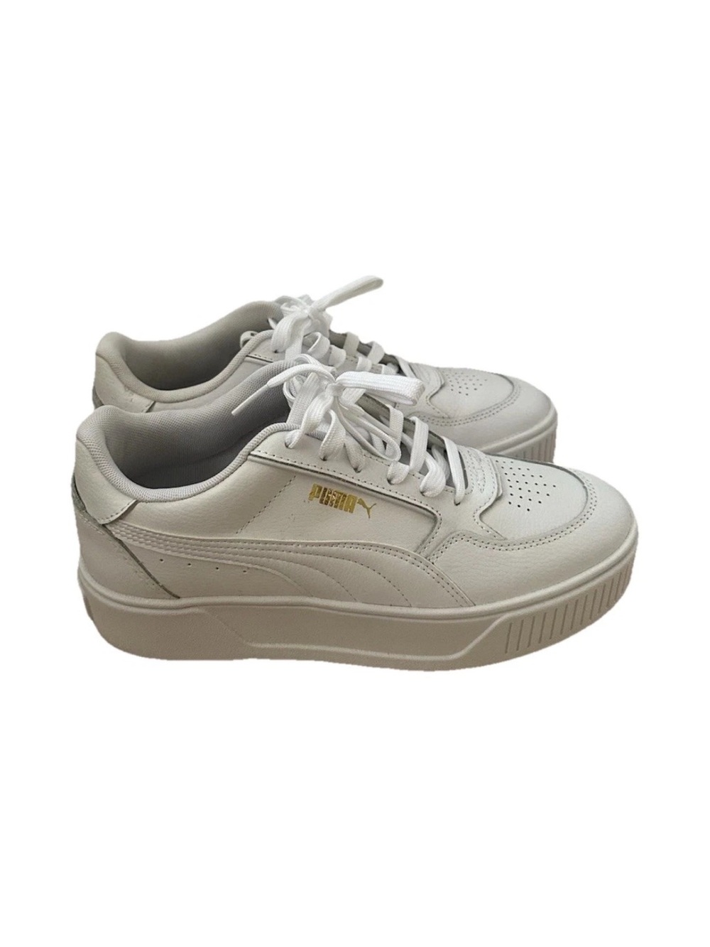 Puma Karmen Rebelle Women Shoe Size 8.5 White Casual 387212-01 Chunky Sole Walk